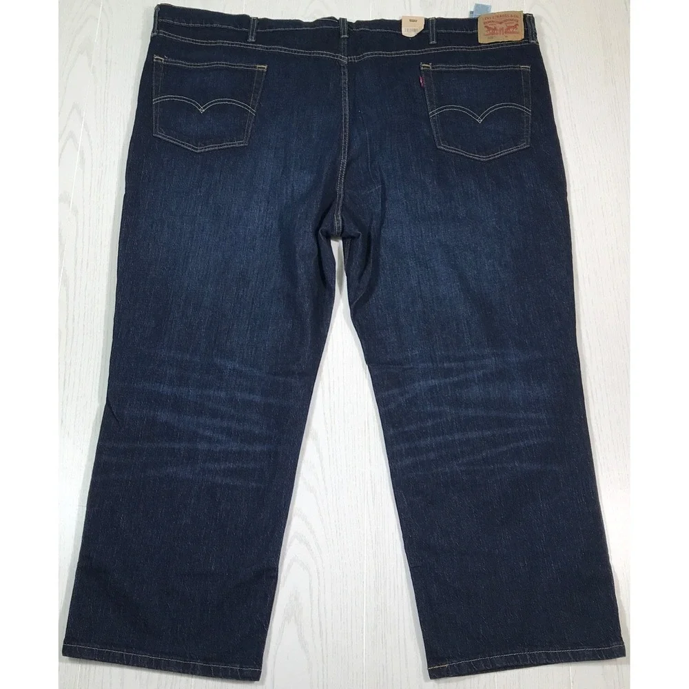 Levi's 559 Relaxed Jeans Men 54x28 Big Tall Blue Stretch Straight High Rise New